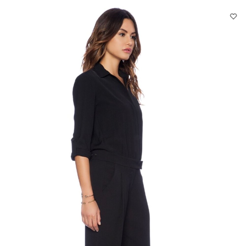Vince Black Button Down Jumpsuit - image 1